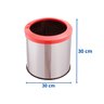 Cesto De Lixo Aro Plástico 20l Lixeira Inox Para Recicláveis - Laranja - 2