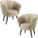 Ver imagem 2 de Kit Duas Poltronas Pétala em Linho Premium 02-bege Sua Casa Decorações