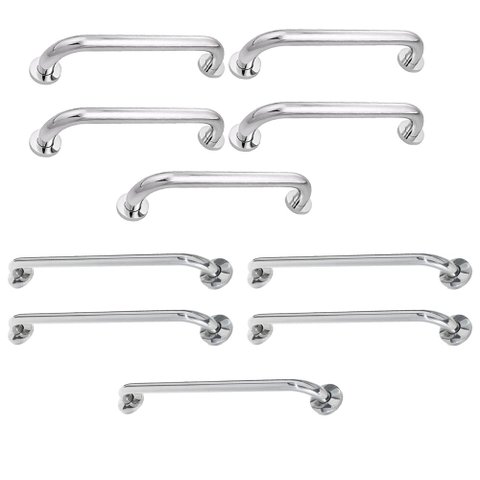 Alça de Apoio Barra 40cm 60cm Acessivel Kit 10 Uni Gestante Idoso Segurança Banheiro Box Acessibilid