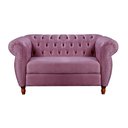 Ver imagem 2 de Sofá Nobreza 2 Lugares Cor Veludo Roxo