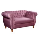 Ver imagem 3 de Sofá Nobreza 2 Lugares Cor Veludo Roxo