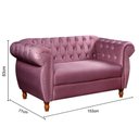 Ver imagem 5 de Sofá Nobreza 2 Lugares Cor Veludo Roxo
