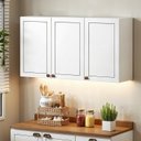 Ver imagem 1 de Armário Aéreo 120 cm 3 Portas Americano Provençal Branco