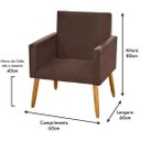 Ver imagem 3 de Poltrona Anitta - Suede Marrom