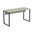 Ver imagem 1 de Mesa Escritório P25 Tub Pandin 120 Cm Larg Tampo Mdp Nogueira Casablanca Pé Aço Tubular Azul Del