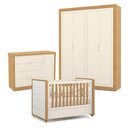Ver imagem 1 de Quarto de Bebe 4 Portas Tutto New Freijó Off White com Capitonê New Boucle - Matic