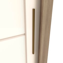 Guarda-roupa 270cm Casal 2 Portas de Correr 4 Gavetas Palace Henn - Rústico/off white - 3
