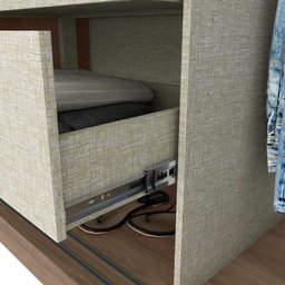 Guarda-roupa 270cm Casal 2 Portas de Correr 4 Gavetas Palace Henn - Rústico/off white - 4