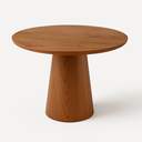 Ver imagem 3 de Mesa Auxiliar Redonda Clean – Acabamento Natural, Estilo Neutro