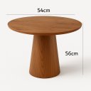 Ver imagem 3 de Mesa Auxiliar Redonda Clean Acabamento Natural Estilo Neutro
