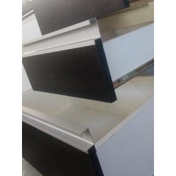 - Gabinete para Pia de Cozinha 1,50m Donatello Preto e Branco Fosco 100% Mdf 15mm Rino Móveis - 5