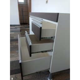 - Gabinete para Pia de Cozinha 1,50m Donatello Preto e Branco Fosco 100% Mdf 15mm Rino Móveis - 2