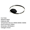 Ver mais imagens de Plafon Sobrepor Led Integrado 45x40 em Alumínio Bivolt 22w