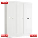 Ver imagem 3 de Guarda-Roupa 5P Ártico MDP Branco