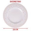 Ver imagem 6 de Kit Jogo Pratos Rasos Jantar 12pessoas 12pçs Natal Noel 28cm