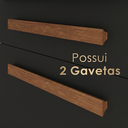 Ver imagem 6 de Cozinha Compacta em MDP 8 Portas 2 Gavetas Millena com Vidro Reflecta Yescasa Marrom/Mel/Grafite