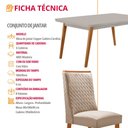 Ver imagem 7 de Mesa de Jantar Copper 180cm Tampo MDF Vidro Canto Copo com 6 Cadeiras Carolina