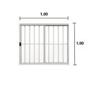 Ver imagem 2 de Janela de Correr 2 Folhas C/grade Alumínio Branco 1.00 X 1.00 Linha Modular - Hale