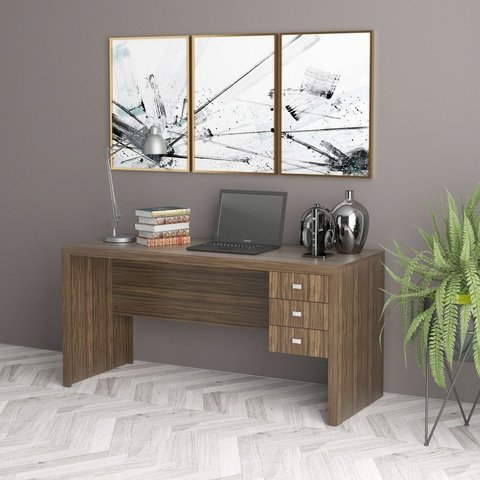 Mesa para Escritório Me4113 Nogal Tecnomobili