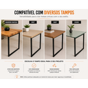 Ver imagem 5 de Par Pé de Mesa Industrial Metalon Preto Forte 74x59cm