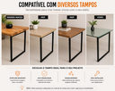 Ver imagem 5 de Par Pé de Mesa Industrial Metalon Preto Forte 74x59cm