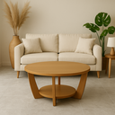 Ver imagem 1 de Mesa de Centro Sala de Estar Canadá com Base Clássica Curva Castanho - Arkell