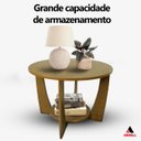 Ver imagem 2 de Mesa de Centro Sala de Estar Canadá com Base Clássica Curva Castanho - Arkell