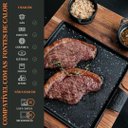 Ver imagem 7 de Conjunto Chapa Petisco Quadrada Alça de Ferro 22x22cm e Suporte de Madeira com 2 Molheiras 28,5x35cm