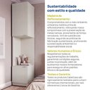 Ver imagem 7 de Mesa de Cabeceira Modular Esquerda 2 Portas 1 Gaveta Hera CabeCasa MadeiraOriginals Off White/Cream