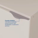 Ver imagem 5 de Mesa de Cabeceira Modular Esquerda 2 Portas 1 Gaveta Hera CabeCasa MadeiraOriginals Off White/Cream