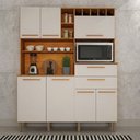 Ver imagem 3 de Armário de Cozinha Monte Rey 7 Portas 2 Gavetas MDF-MDP 160cm Off White
