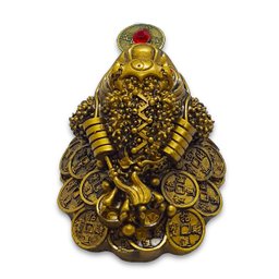 Sapo da Riqueza Feng Shui Chan Chu Sorte Moedas do Poder 4cm - 4