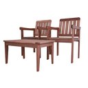 Ver mais imagens de Conjunto de Duas Poltronas e Mesa de Centro Retangular para Jardim Varanda em Madeira Maciça