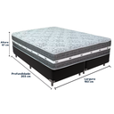 Ver imagem 3 de Cama Box e Colchão Black Graphite Molas Ensacadas King 193x203x32 Anjos: Preto