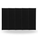 Ver imagem 1 de Kit 5 Peças Cabeceira Modular Cama Box 60x20 Solteiro Cores:preto