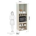 Ver imagem 2 de Paneleiro Luciane 70cm Nicho Microondas 4 Portas e 1 Nicho Lis