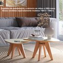 Ver imagem 3 de Mesa de Centro/lateral Formato Orgânico 65x50cm Tb613 Dalla Costa - Off White/freijó