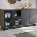 Ver imagem 6 de Buffet Vitoria E Cristaleira Preto Noce Milano Clb Preto Noc