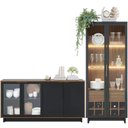 Ver imagem 7 de Buffet Vitoria E Cristaleira Preto Noce Milano Clb Preto Noc