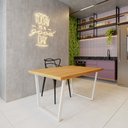 Ver imagem 1 de Mesa Industrial para Área Gourmet Madeira Maciça Lanna com Ferragem 1,30m Branco