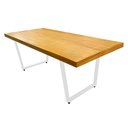 Ver imagem 2 de Mesa Industrial para Área Gourmet Madeira Maciça Lanna com Ferragem 1,30m Branco
