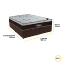 Ver imagem 3 de Cama Box Baú Blindado e Reforçado Queen Marrom e Colchão Sleep King Molas Ensacadas Ortobom