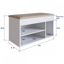 Ver imagem 4 de Sapateira Baú 3 Nichos Branco Sp080 – Completa Móveis