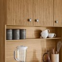 Ver imagem 7 de Armário Cozinha Compacta Style com 6 Portas e 1 Gaveta em Mdp Freijó/nero/cp-ripado Freijó - Kits Pa