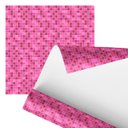 Ver imagem 2 de Papel de Parede Adesivo Azulejo Pastilha Rosa Pink 2,80m
