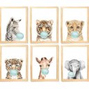 Ver imagem 1 de Quadro Infantil 6 un A4 vidro e pendurador