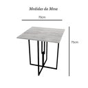 Ver imagem 3 de Mesa Quadrada Industrial 70cm Preta Tampo Madeira Branco