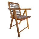 Ver imagem 1 de Cadeira em Madeira Cor Mel com Braço e Corda Náutica Cor Rami Preebel