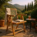 Ver imagem 2 de Cadeira em Madeira Cor Mel com Braço e Corda Náutica Cor Rami Preebel