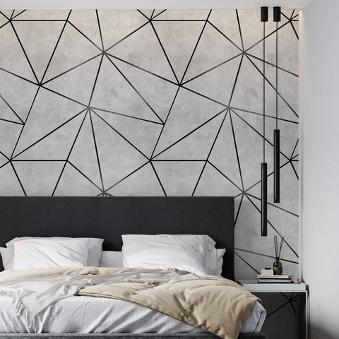 Papel de Parede Adesivo Zara Cimento com Preto - 3,3m